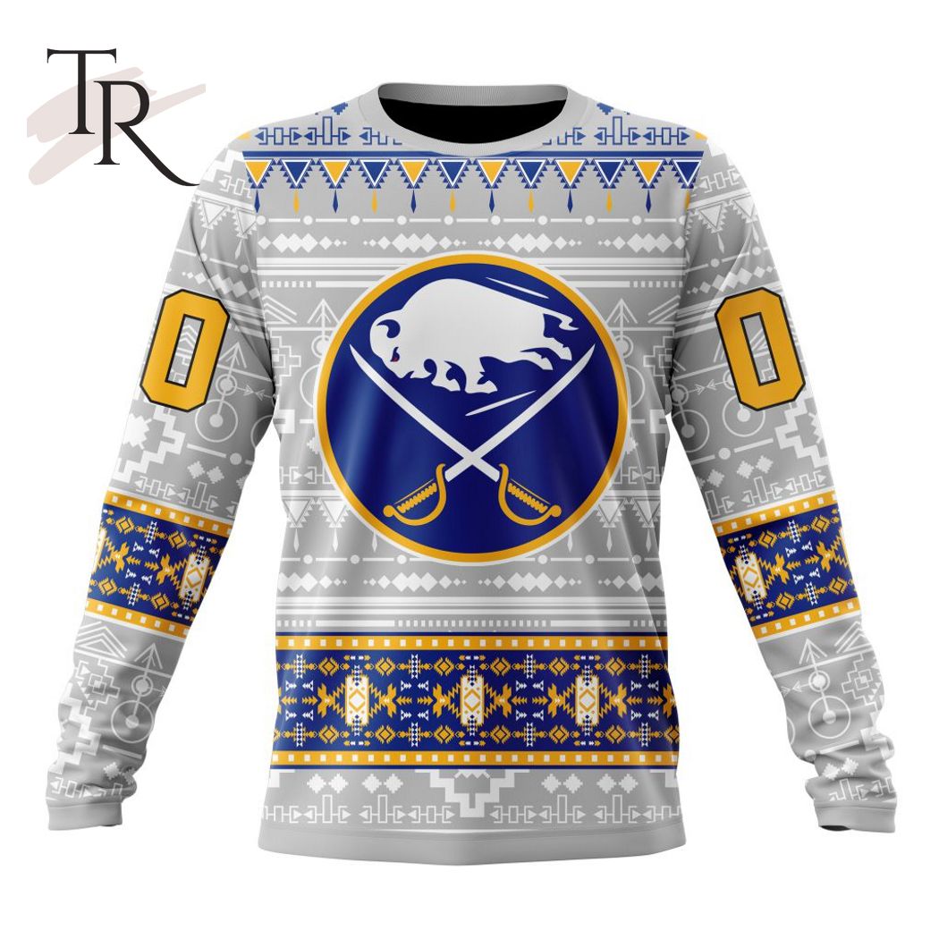 New 2025 NEW] ized NHL Buffalo Sabres Special Native Design Custom Hoodie - Image 6